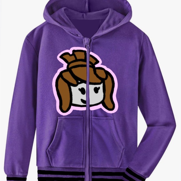 Roblox Girls Purple Zip-Up Hoodie Sweatshirt Kids - Picture 1 of 1